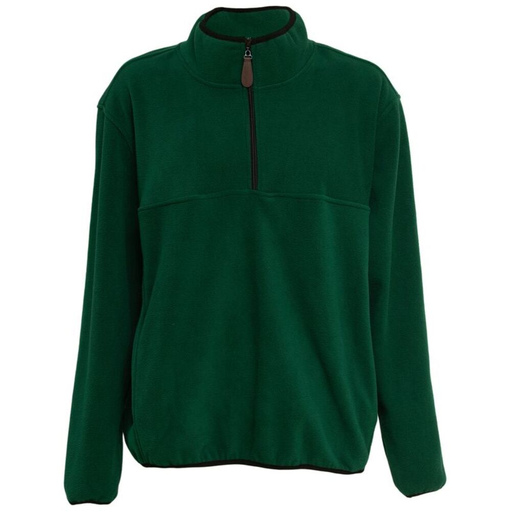 Woodland Creek Men's Fleece Half-Zip Pullover in Hunter Green, Large
